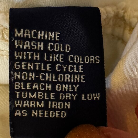 Madewell Slim Mid-RiseBoyfriend Jeans in White with Cream Patches Size 28 - Picture 11 of 11